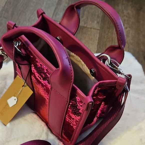 Steve Madden Pink Sequin Women's Bag - Picture 5 of 6